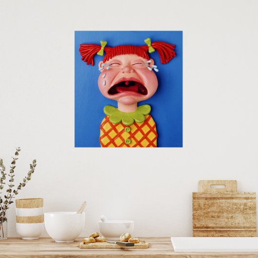 Poster Pleurant fille (Cuisine)