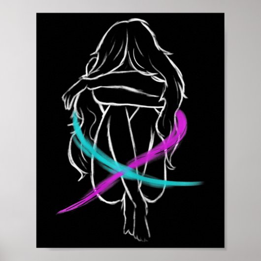 Poster Pleurer Introduit la prévention du suicide (Devant)