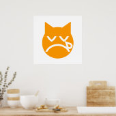 Poster Pleurer le chat Emoji (Cuisine)
