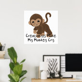 Poster Pleurer le singe (Bureau à domicile)
