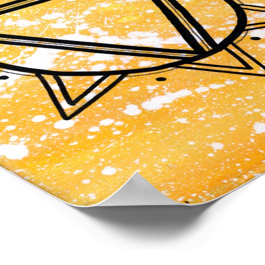 Poster Plexus solaire Chakra - Points Un (Coin)