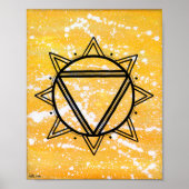 Poster Plexus solaire Chakra - Points Un (Devant)