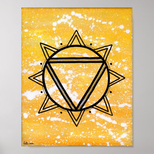 Poster Plexus solaire Chakra - Points Un (Devant)