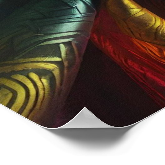 Poster Pliages de structure multicolores (Coin)