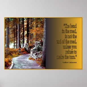 Poster Plier dans la route, imprimer