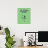 Poster Plier l'Oregon Planètes et arbres géométriques (Bureau à domicile)