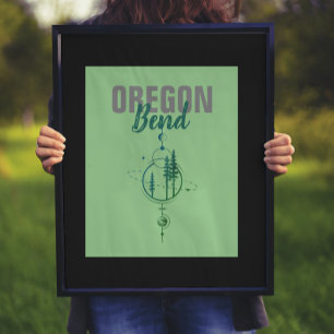 Poster Plier l'Oregon Planètes et arbres géométriques