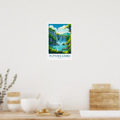 Poster Plitvice lakes Croatie Travel Print (Cuisine)