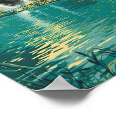 Poster Plitvice Lakes National Park Illustration Travel (Coin)