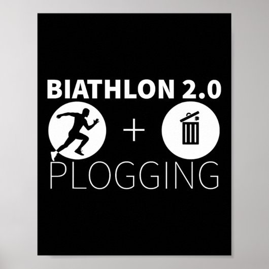 Poster Plogging Biathlon 2.0 Jogging Et Pr De l'environne (Devant)