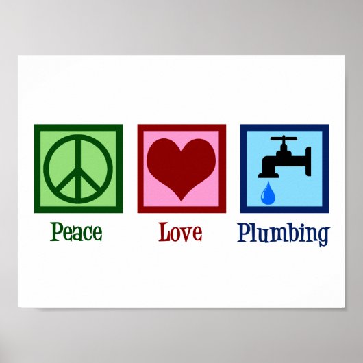 Poster Plomberie Amour Paix (Devant)