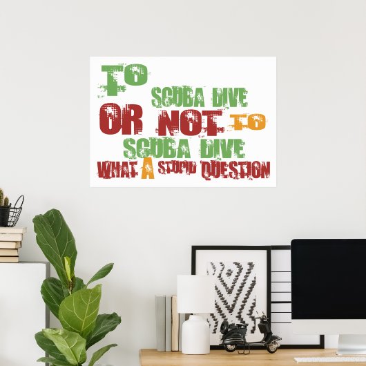 Poster Plongée (Bureau à domicile)