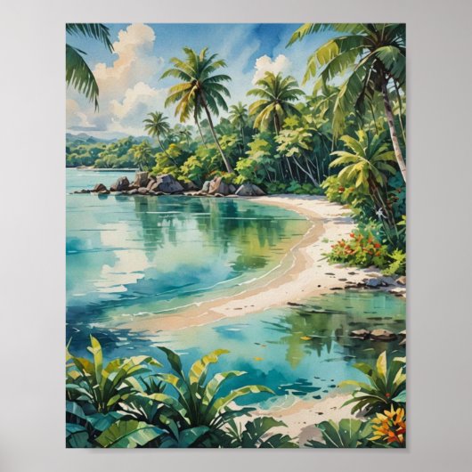 Poster Plongée depuis la côte (Devant)