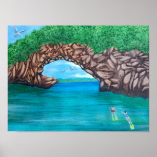 Poster Plongée en apnée au paradis