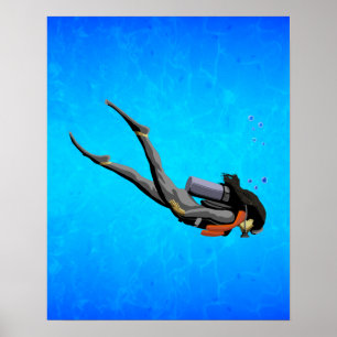 Poster Plongée en SCUBA