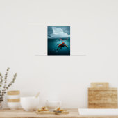 Poster Plongée en snorkeling sous la glace (Cuisine)