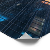 Poster Plongée Faucon Cobalt (Coin)