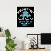 Poster Plongée - La plongée en scaphandre est facile à ap (Bureau à domicile)