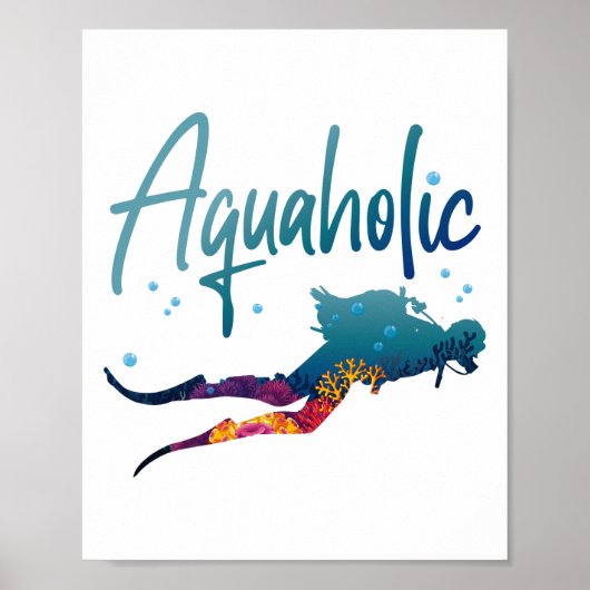 Poster Plongée Sous-Marine Je Sais Que Je Plonge Comme Un (Devant)