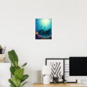 Poster Plongée sur la barrière de l'épave (Bureau à domicile)