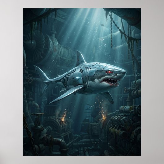 Poster Plongée Titanium Shark (Devant)