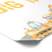 Poster Plonger Dans La Construction Thème Anniversaire Bu (Coin)
