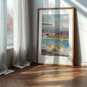 Poster Plonger dans le rêve Vintage de la Californie