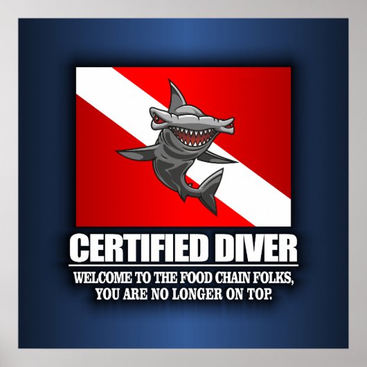 Poster Plongeur certifié (chaîne alimentaire) (Devant)