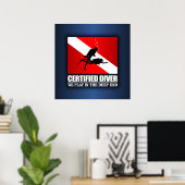 Poster Plongeur certifié (Deep End) (Bureau à domicile)