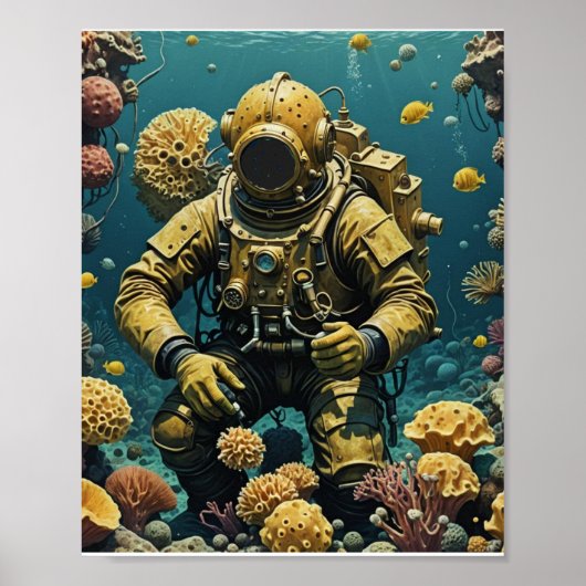 Poster Plongeur de sponges (Devant)