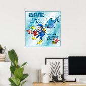 Poster Plongez Dans Un Bon Livre (Bureau à domicile)