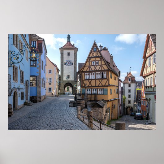 Poster Plönlein à Rothenburg ob der Tauber, Allemagne (Devant)