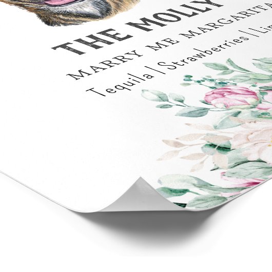 Poster Plott Hound Chien Signature Boisson Signal (Coin)