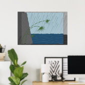 Poster Pluie (Bureau à domicile)