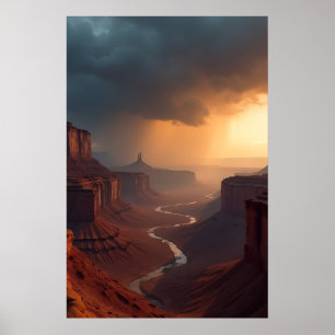 Poster Pluie ardente sur le canyon