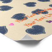 Poster Pluie cardiaque Bébé Enfants Imprimer (Coin)