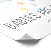 Poster Pluie Cloud Garçon Les bébés sont doux Profitez d' (Coin)