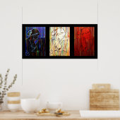 Poster Pluie créole - drapeau tricolore (Cuisine)