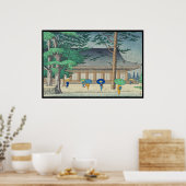 Poster Pluie d'Asano Takeji au temple Sanjusangendo (Cuisine)