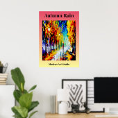 Poster Pluie d'automne (Bureau à domicile)