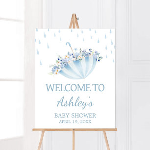 Poster Pluie d'Avril Amène Fleurs de Mai Baby Shower Bien