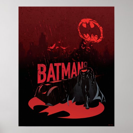 Poster Pluie de Batman Crimson (Devant)