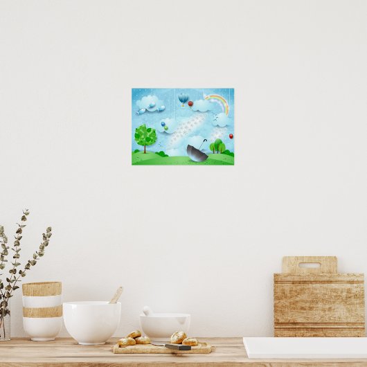 Poster Pluie de fleurs (Cuisine)