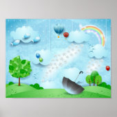 Poster Pluie de fleurs (Devant)