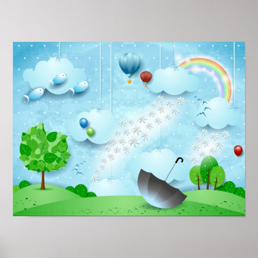 Poster Pluie de fleurs (Devant)
