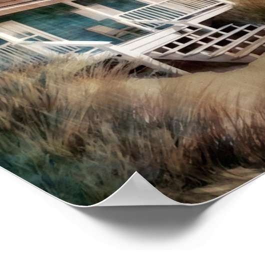 Poster Pluie de Hemingway - 1 - (Coin)