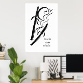 Poster pluie de lune (Bureau à domicile)