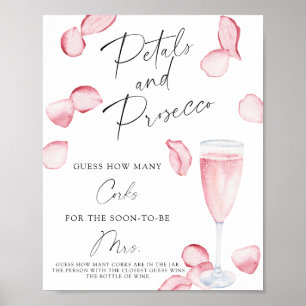 Poster Pluie de Mariée Devinez Combien de Bouchons