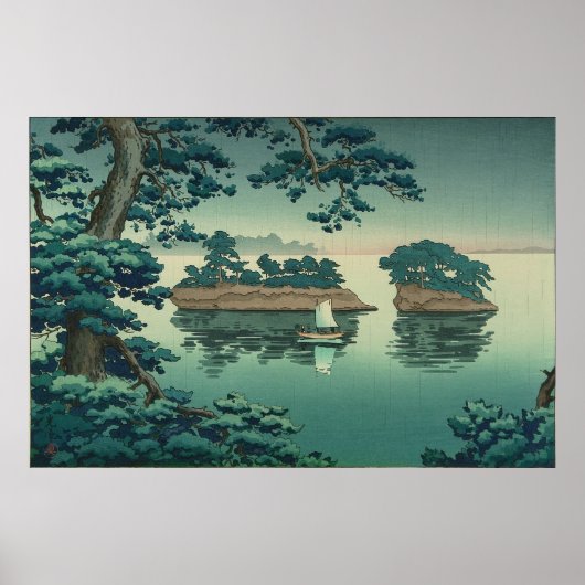 Poster Pluie de printemps, Matsushima (Devant)