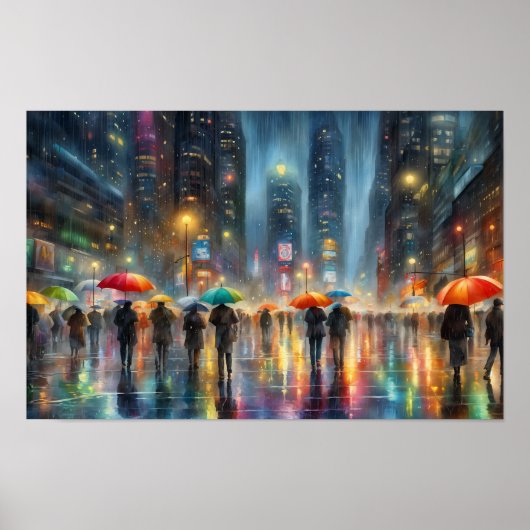 Poster Pluie du centre-ville (Devant)